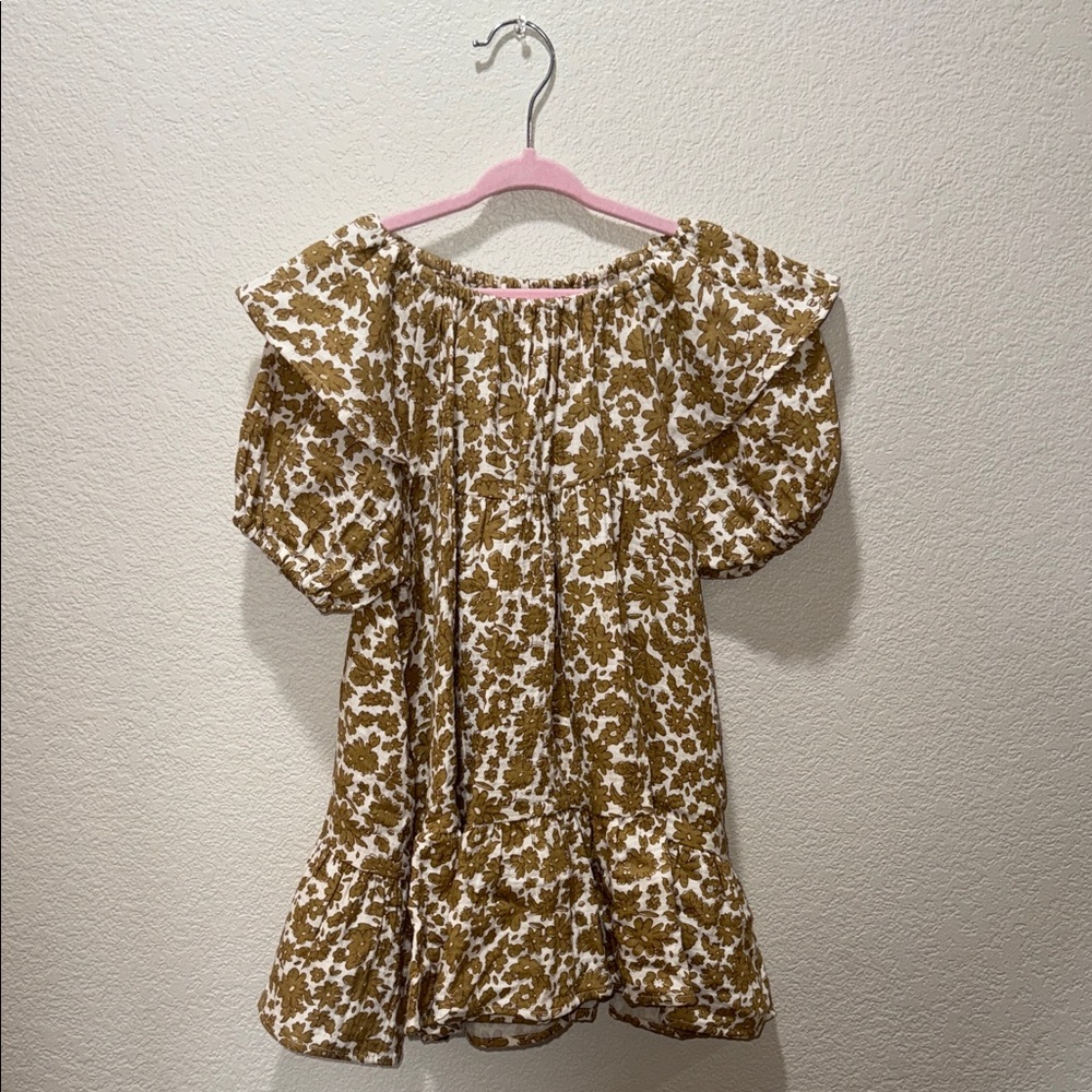 Rylee + Cru Brown Floral dress
